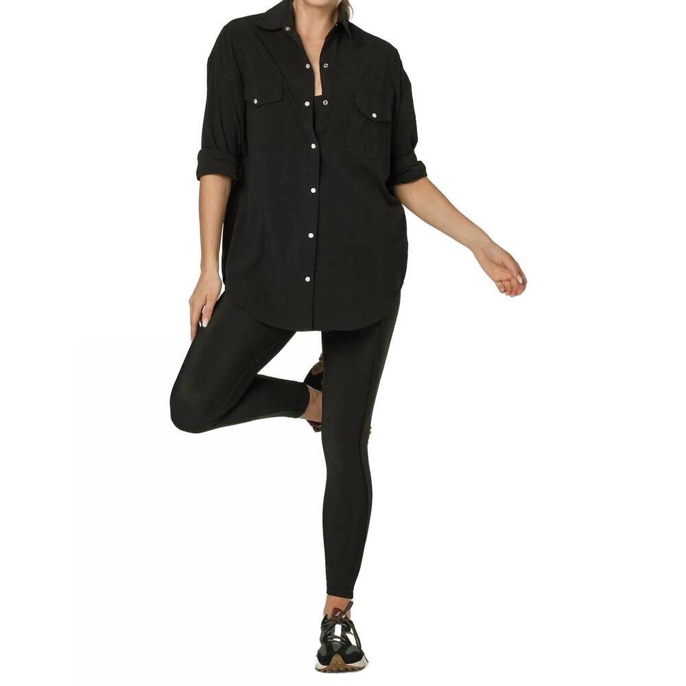 NEW 925 FIT wild west button down shirt in black